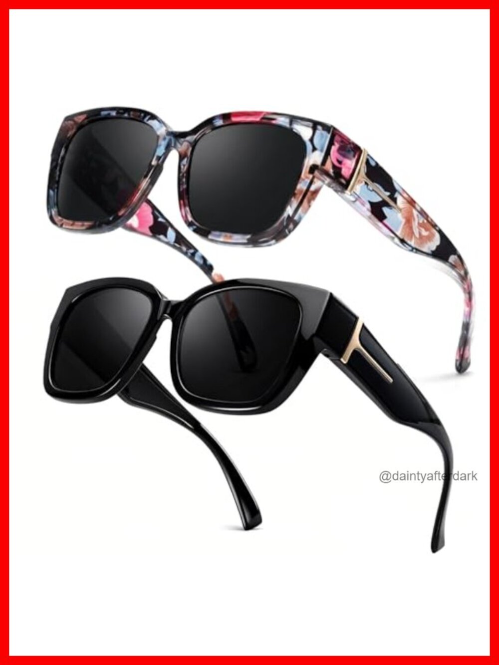 Polarized Fit Over Sunglasses Square Oversized UV400 for Women